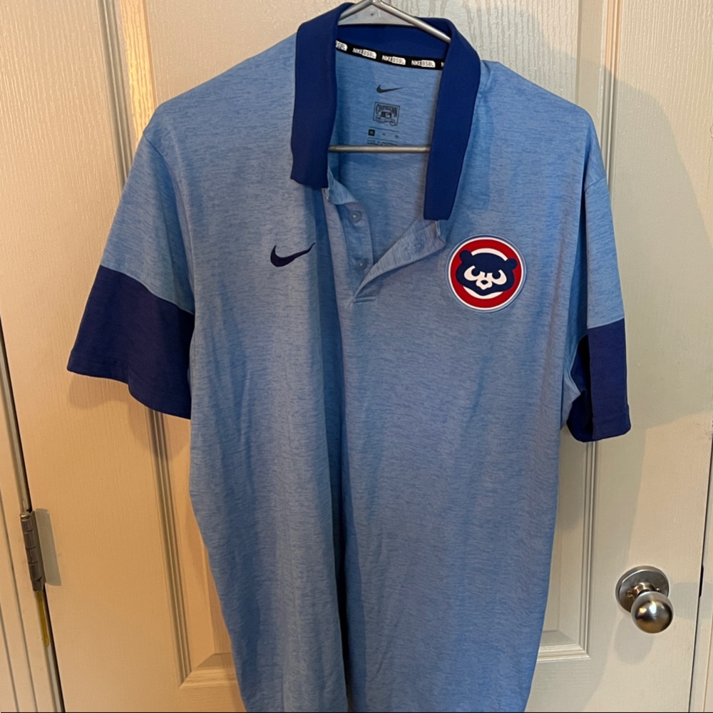 Nike Light Blue Polo with Dark Blue Accents